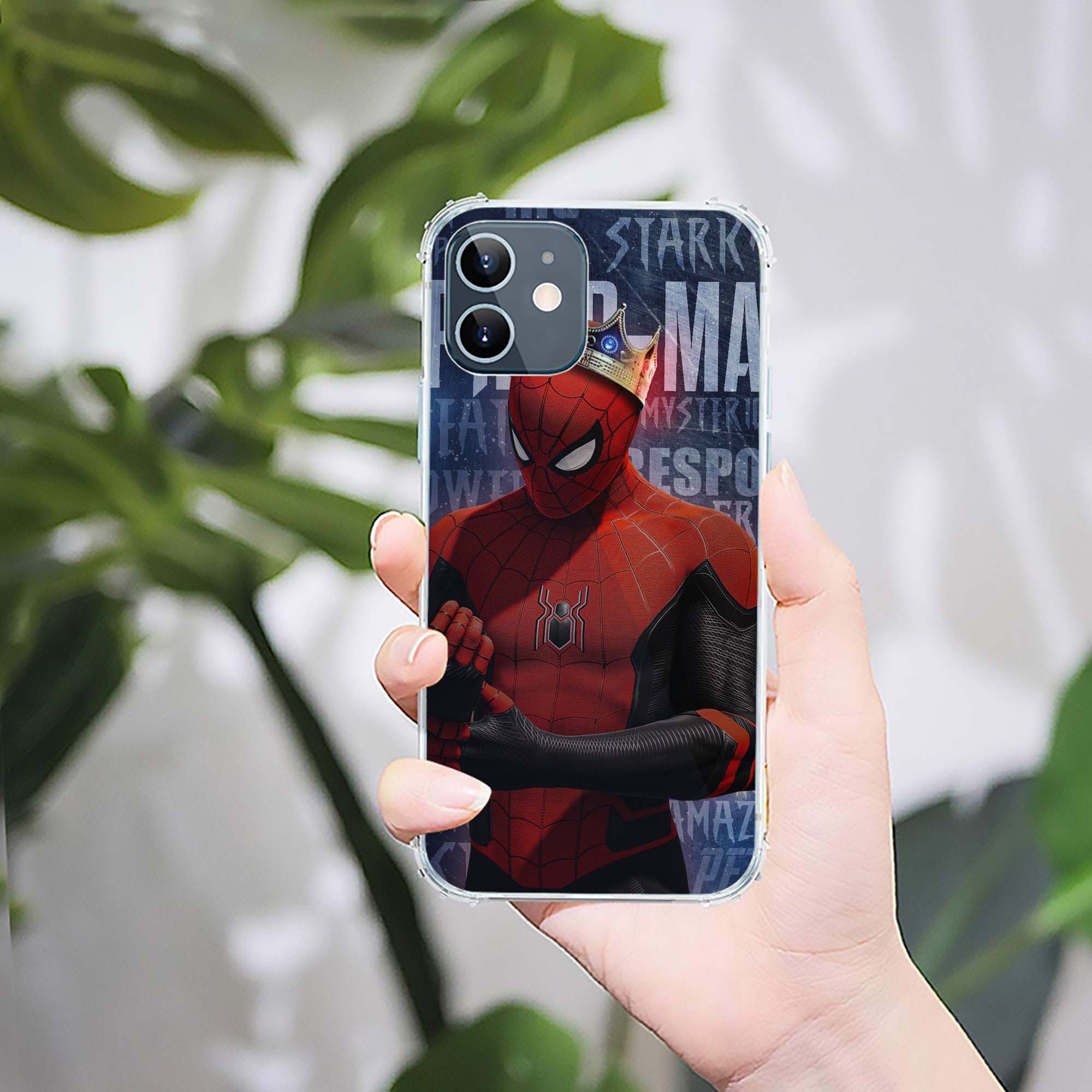 （画像用） Spider Man スパイダーマン 【iPhone 12シリーズ対応】透明スマホケース（クリアソフトケース）